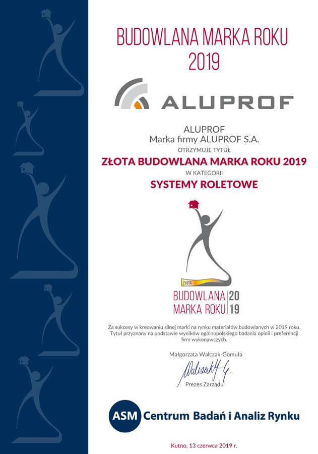 Gouden Bouwmerk 2018 in de categorie "Rolluiksystemen"